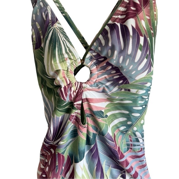 New! Bleu Rod Beattie Cross Back Keyhole One-Piece Swimsuit - Picture 2 of 10